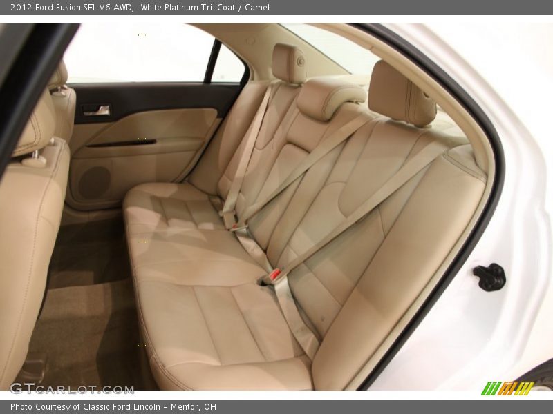 White Platinum Tri-Coat / Camel 2012 Ford Fusion SEL V6 AWD