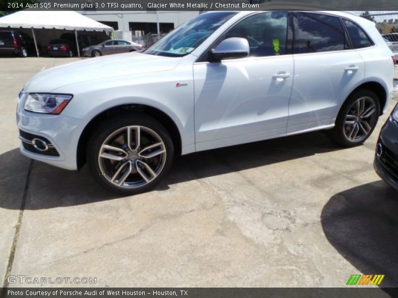 Glacier White Metallic / Chestnut Brown 2014 Audi SQ5 Premium plus 3.0 TFSI quattro