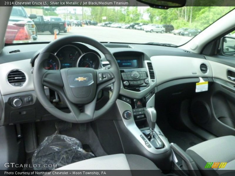 Silver Ice Metallic / Jet Black/Medium Titanium 2014 Chevrolet Cruze LS