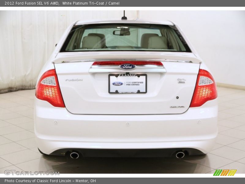 White Platinum Tri-Coat / Camel 2012 Ford Fusion SEL V6 AWD