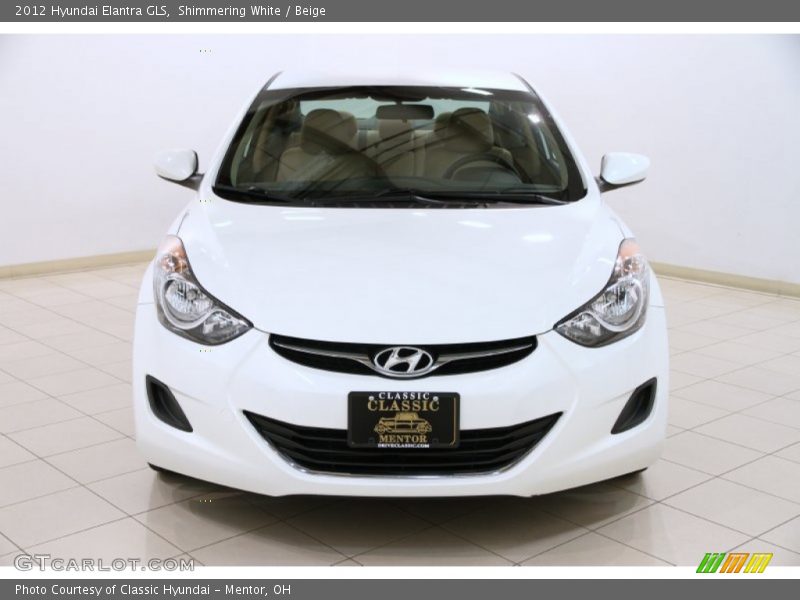 Shimmering White / Beige 2012 Hyundai Elantra GLS