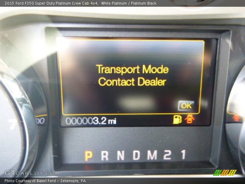 White Platinum / Platinum Black 2015 Ford F350 Super Duty Platinum Crew Cab 4x4