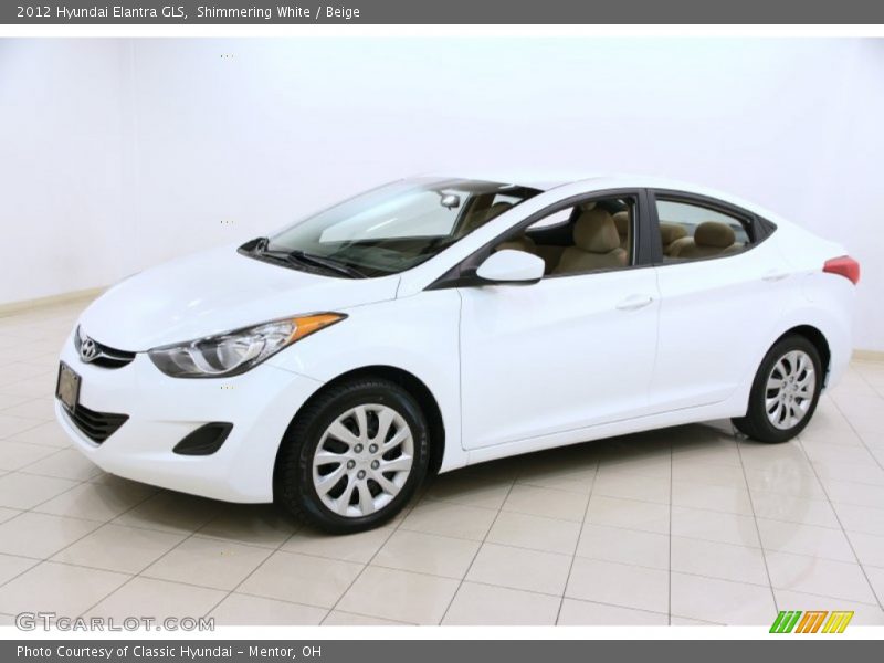 Shimmering White / Beige 2012 Hyundai Elantra GLS