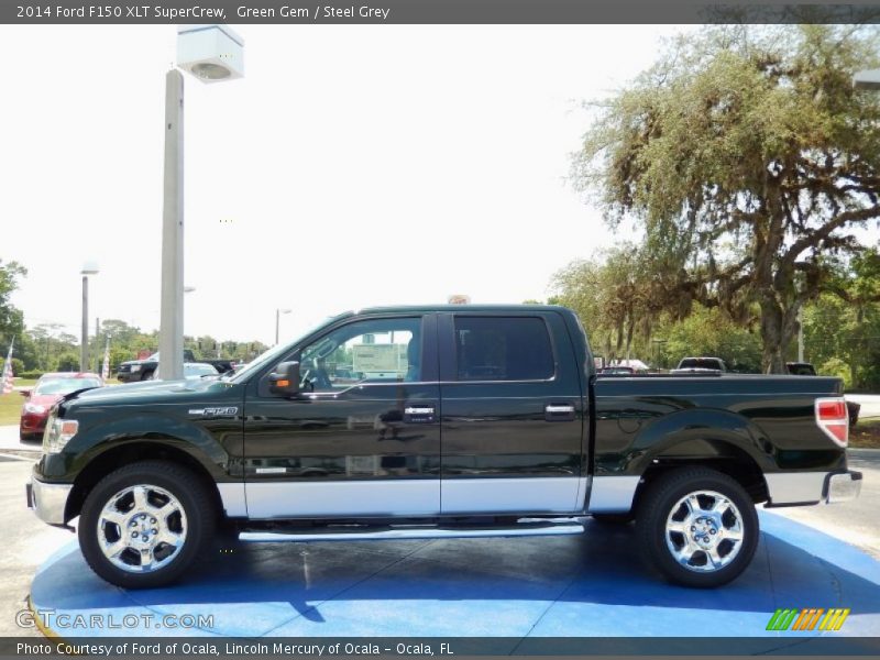 Green Gem / Steel Grey 2014 Ford F150 XLT SuperCrew