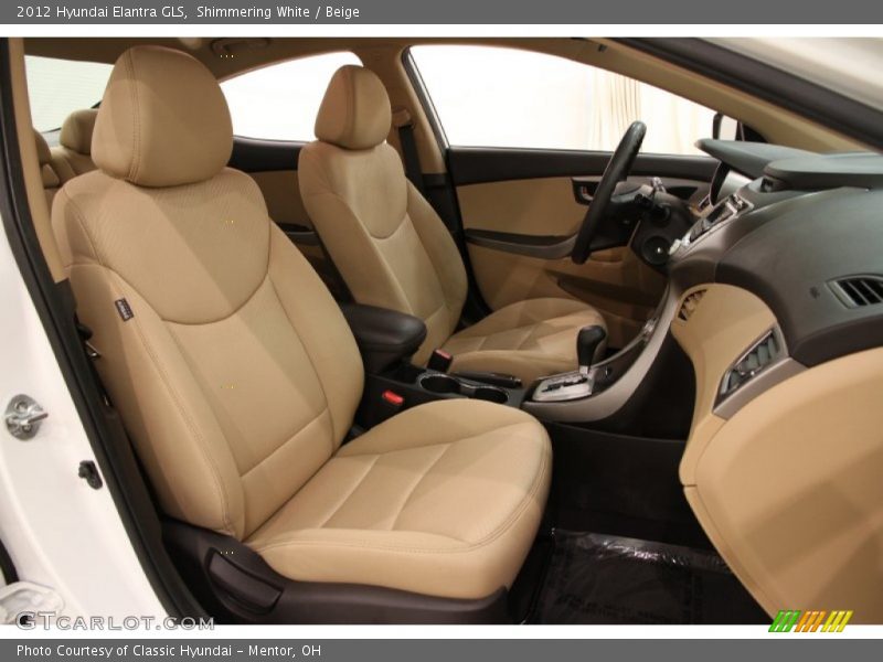 Shimmering White / Beige 2012 Hyundai Elantra GLS