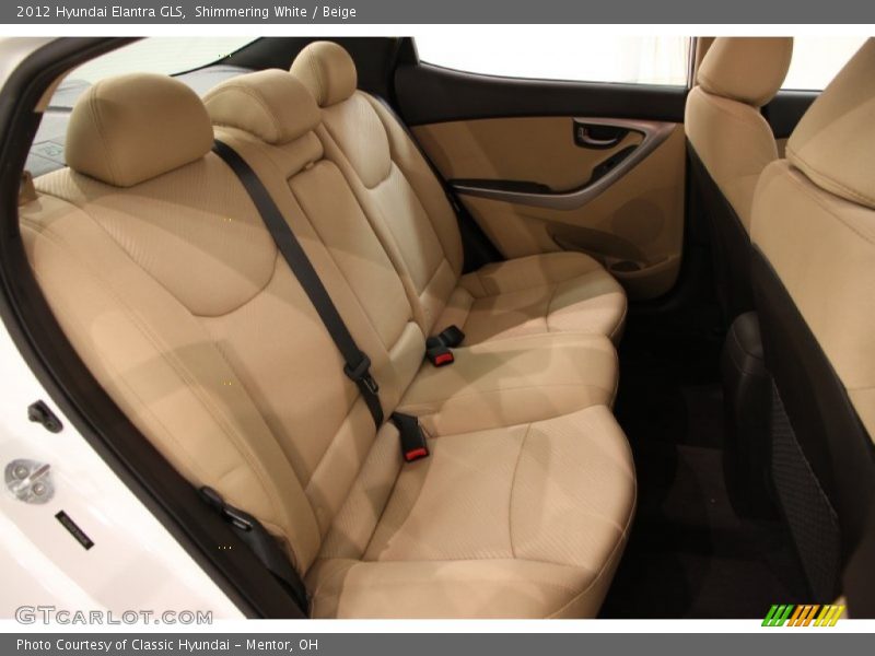 Shimmering White / Beige 2012 Hyundai Elantra GLS