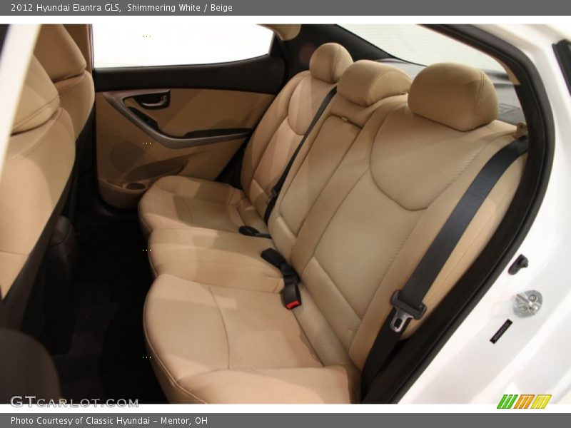 Shimmering White / Beige 2012 Hyundai Elantra GLS