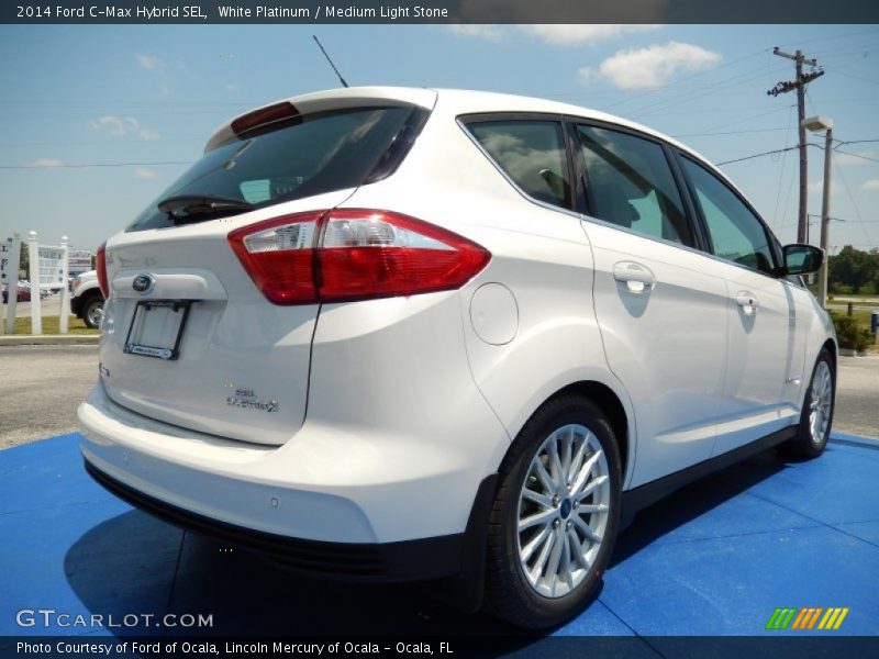 White Platinum / Medium Light Stone 2014 Ford C-Max Hybrid SEL