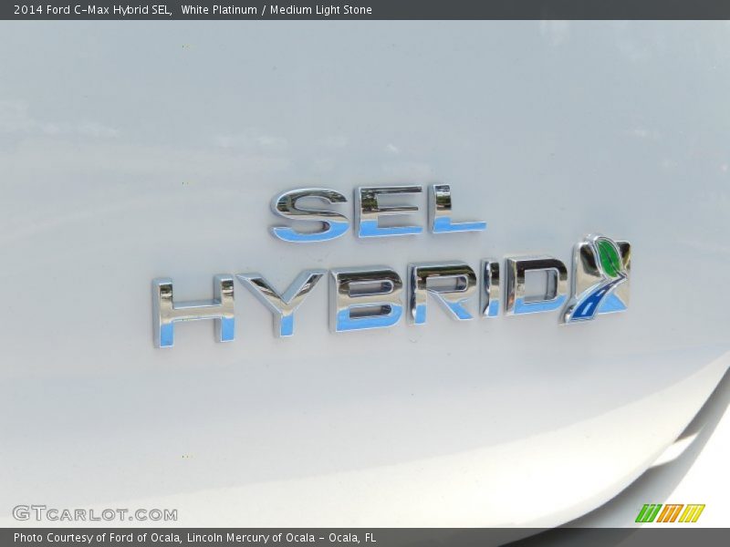 White Platinum / Medium Light Stone 2014 Ford C-Max Hybrid SEL