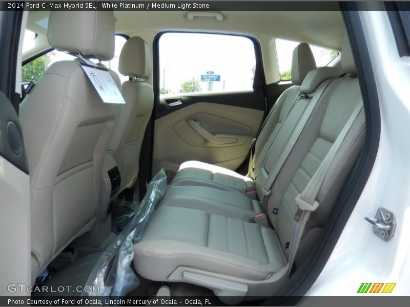 White Platinum / Medium Light Stone 2014 Ford C-Max Hybrid SEL