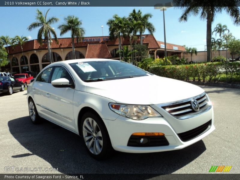 Candy White / Black 2010 Volkswagen CC Sport