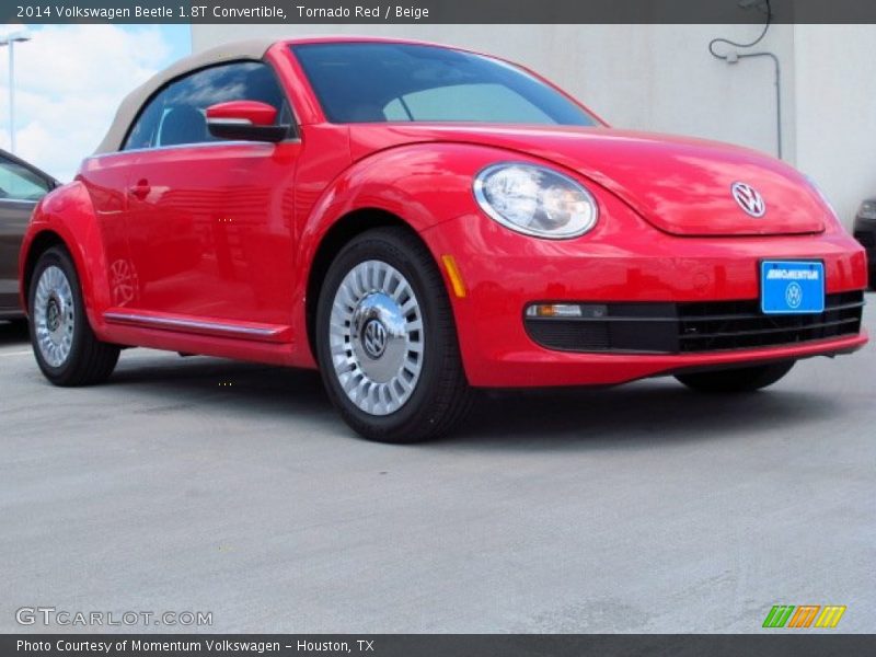 Tornado Red / Beige 2014 Volkswagen Beetle 1.8T Convertible