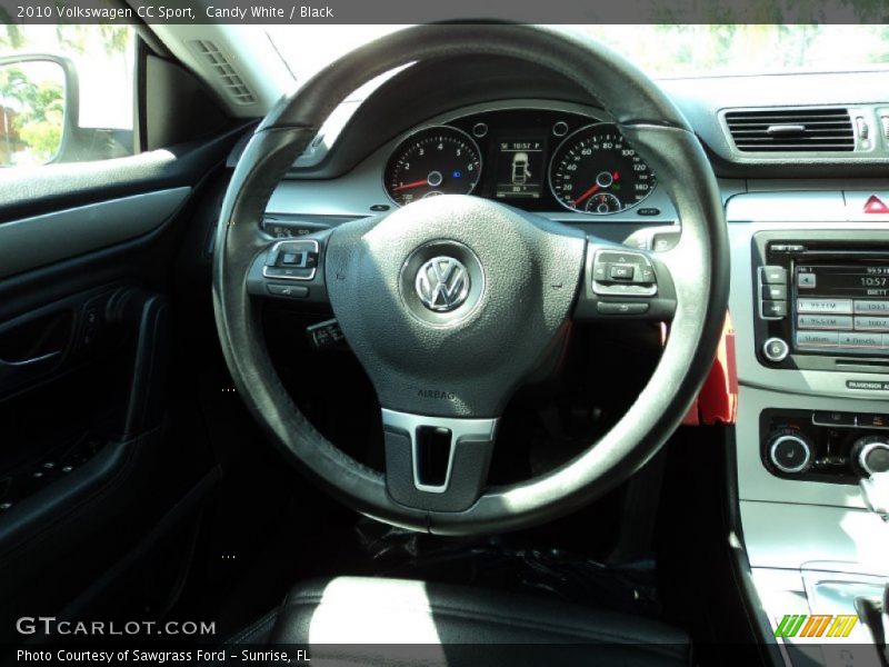 Candy White / Black 2010 Volkswagen CC Sport