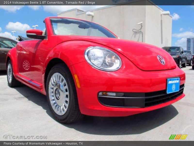 Tornado Red / Beige 2014 Volkswagen Beetle 1.8T Convertible