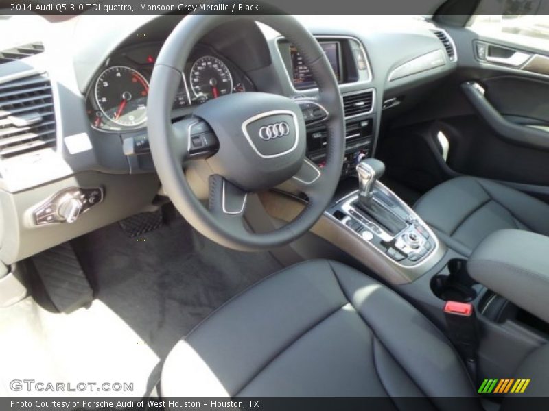 Monsoon Gray Metallic / Black 2014 Audi Q5 3.0 TDI quattro