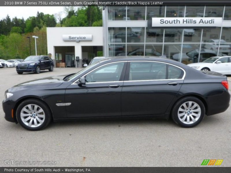 Dark Graphite Metallic / Saddle/Black Nappa Leather 2010 BMW 7 Series 750Li xDrive Sedan