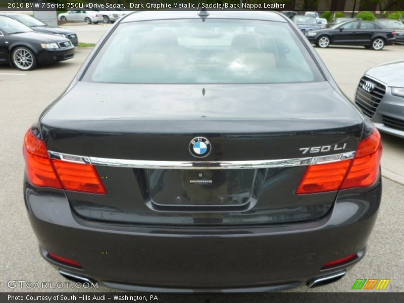 Dark Graphite Metallic / Saddle/Black Nappa Leather 2010 BMW 7 Series 750Li xDrive Sedan