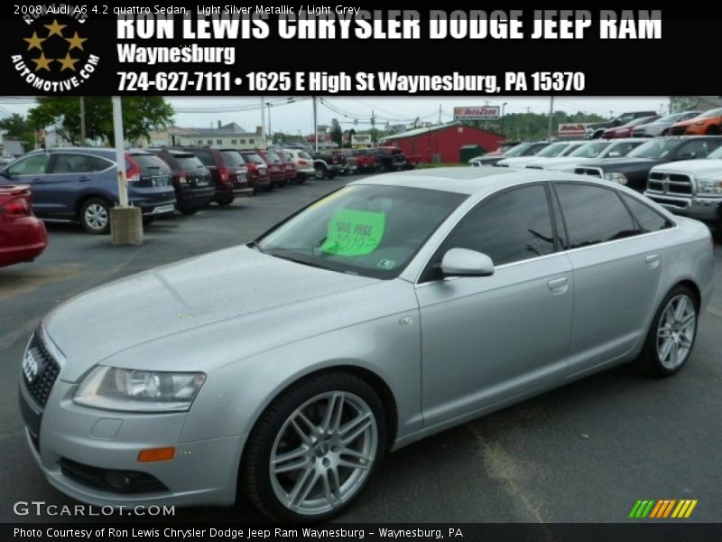 Light Silver Metallic / Light Grey 2008 Audi A6 4.2 quattro Sedan