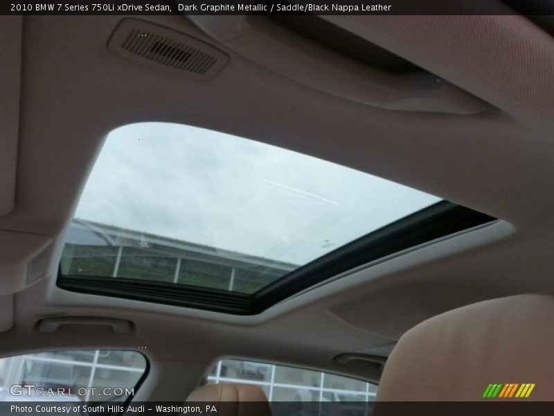 Dark Graphite Metallic / Saddle/Black Nappa Leather 2010 BMW 7 Series 750Li xDrive Sedan