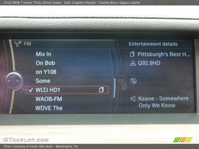 Dark Graphite Metallic / Saddle/Black Nappa Leather 2010 BMW 7 Series 750Li xDrive Sedan