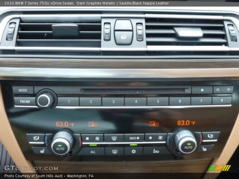 Dark Graphite Metallic / Saddle/Black Nappa Leather 2010 BMW 7 Series 750Li xDrive Sedan