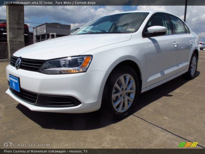 Pure White / Cornsilk Beige 2014 Volkswagen Jetta SE Sedan