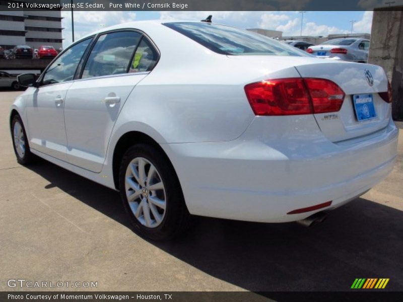 Pure White / Cornsilk Beige 2014 Volkswagen Jetta SE Sedan