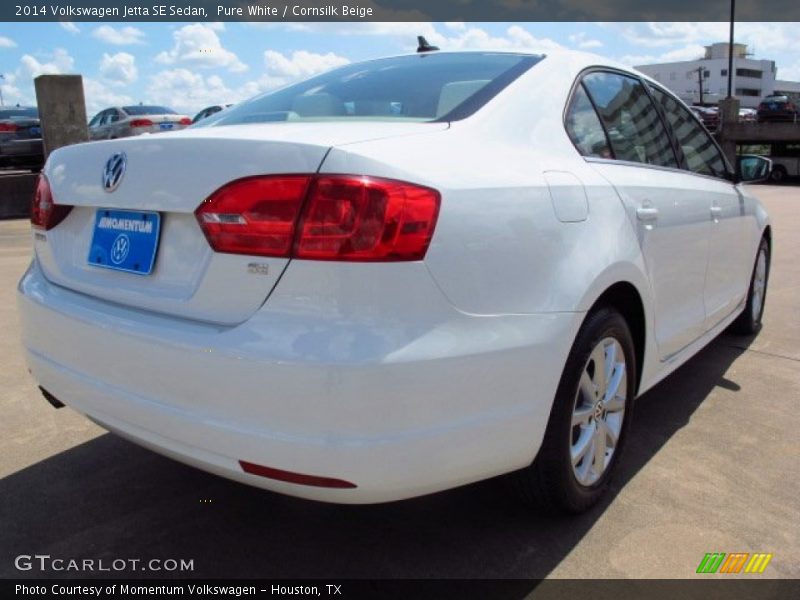 Pure White / Cornsilk Beige 2014 Volkswagen Jetta SE Sedan