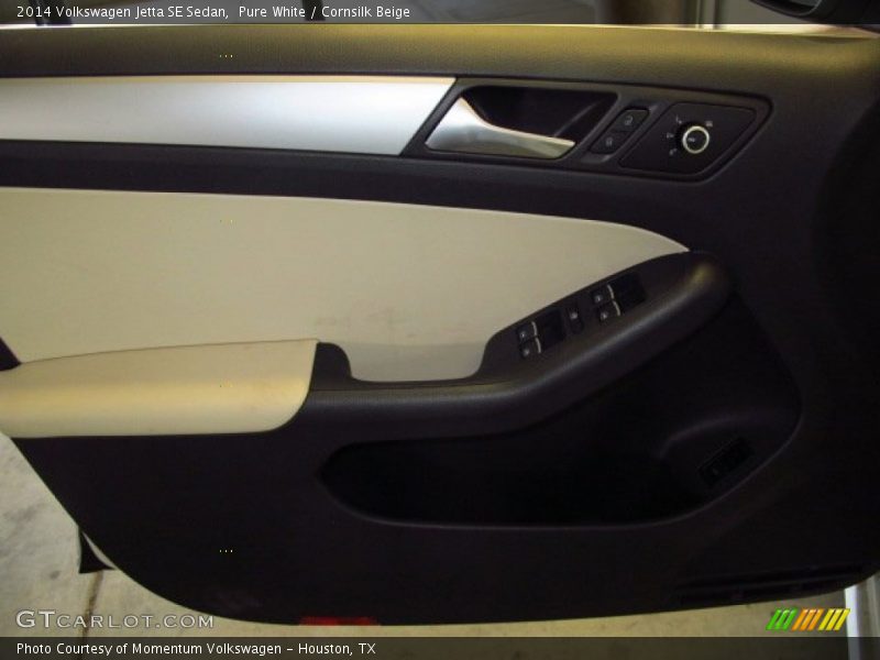 Pure White / Cornsilk Beige 2014 Volkswagen Jetta SE Sedan