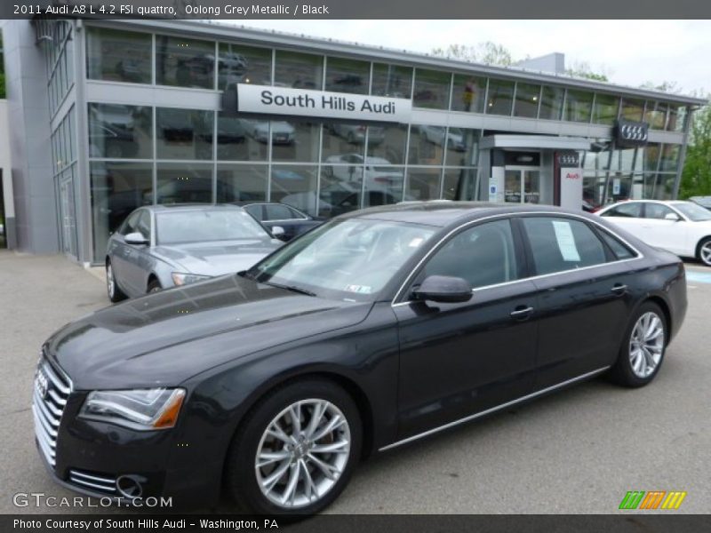 Oolong Grey Metallic / Black 2011 Audi A8 L 4.2 FSI quattro