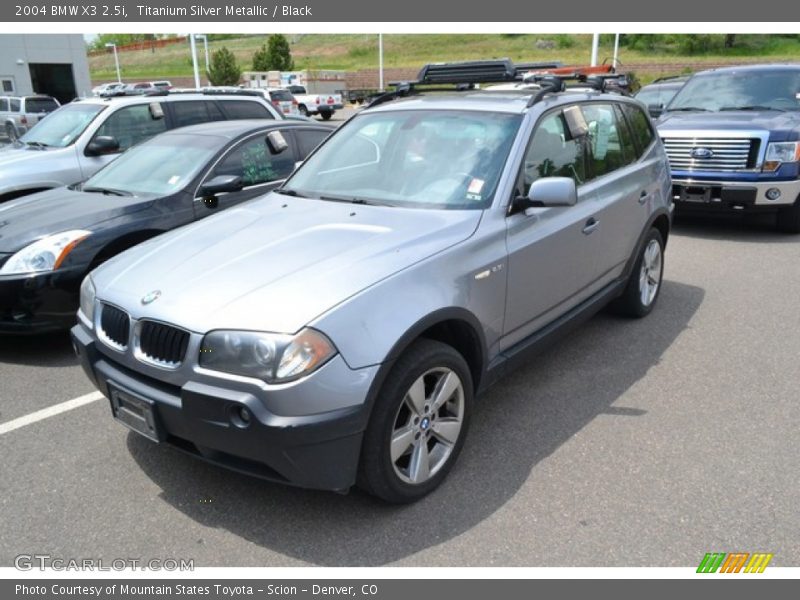 Titanium Silver Metallic / Black 2004 BMW X3 2.5i
