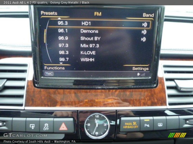 Oolong Grey Metallic / Black 2011 Audi A8 L 4.2 FSI quattro