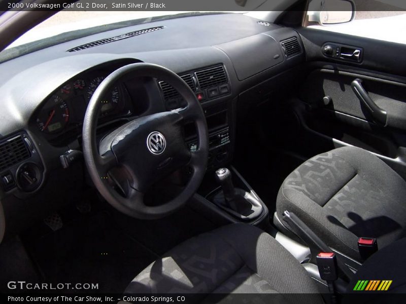 Satin Silver / Black 2000 Volkswagen Golf GL 2 Door