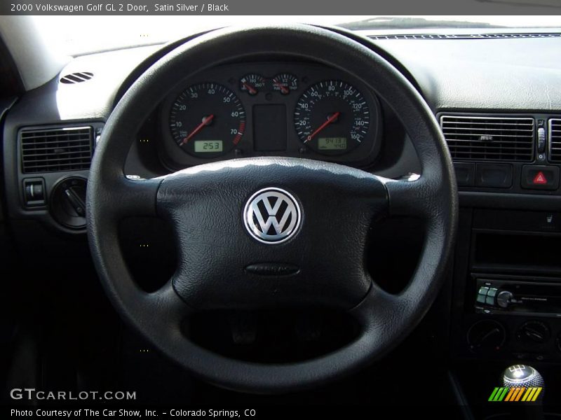 Satin Silver / Black 2000 Volkswagen Golf GL 2 Door