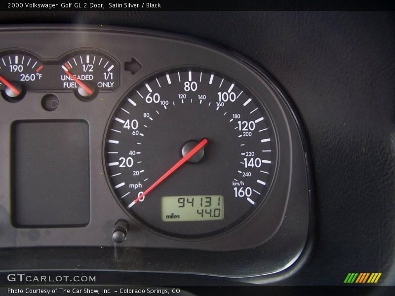 Satin Silver / Black 2000 Volkswagen Golf GL 2 Door