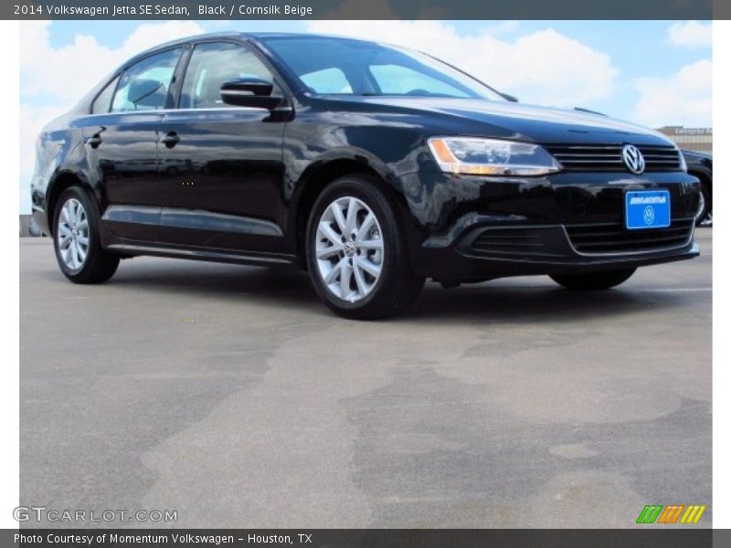 Black / Cornsilk Beige 2014 Volkswagen Jetta SE Sedan