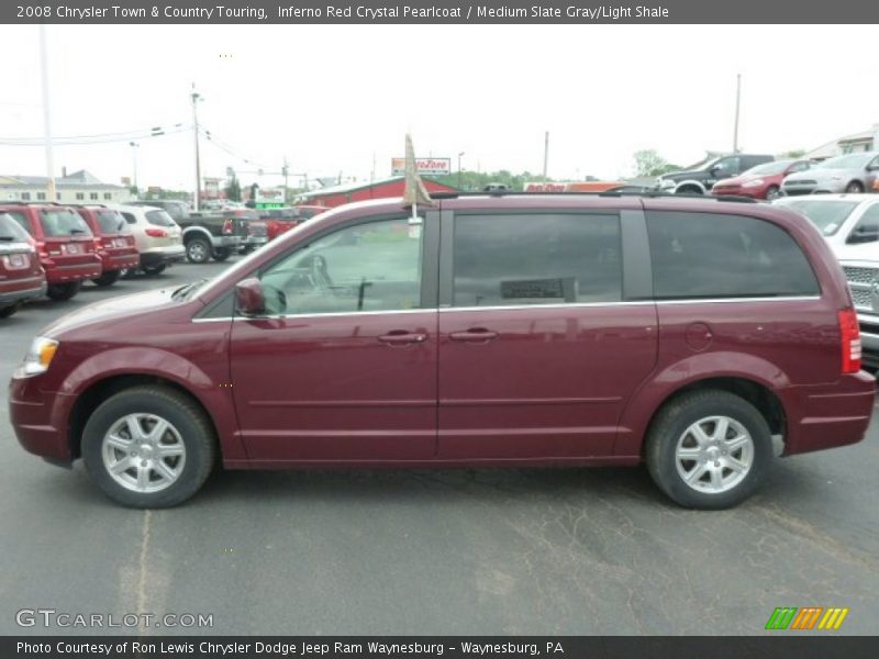 Inferno Red Crystal Pearlcoat / Medium Slate Gray/Light Shale 2008 Chrysler Town & Country Touring