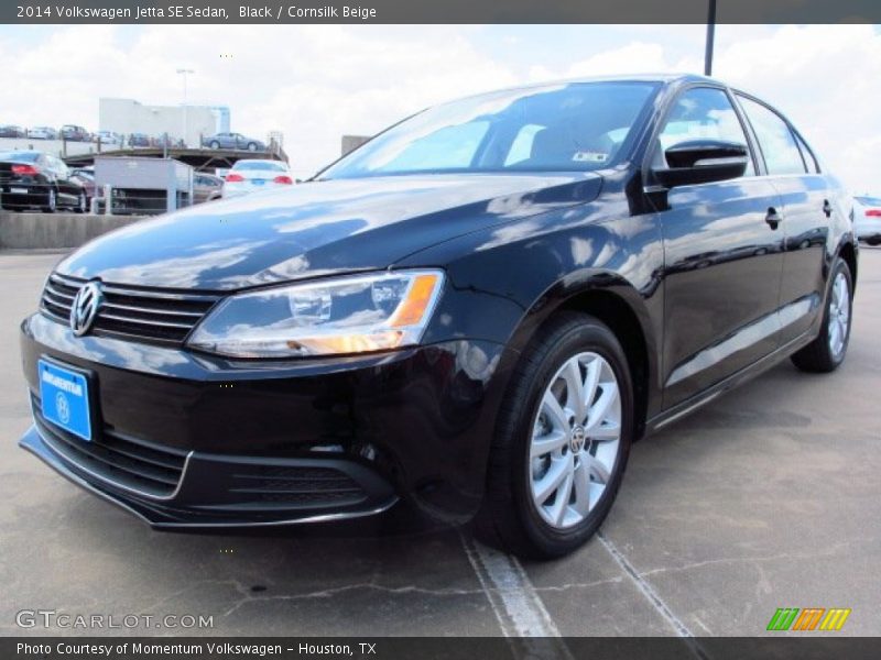 Black / Cornsilk Beige 2014 Volkswagen Jetta SE Sedan