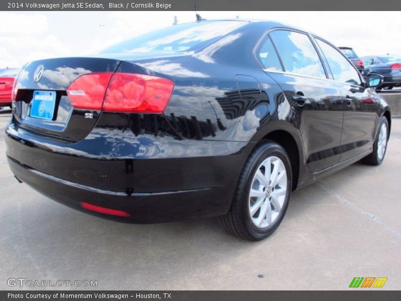 Black / Cornsilk Beige 2014 Volkswagen Jetta SE Sedan