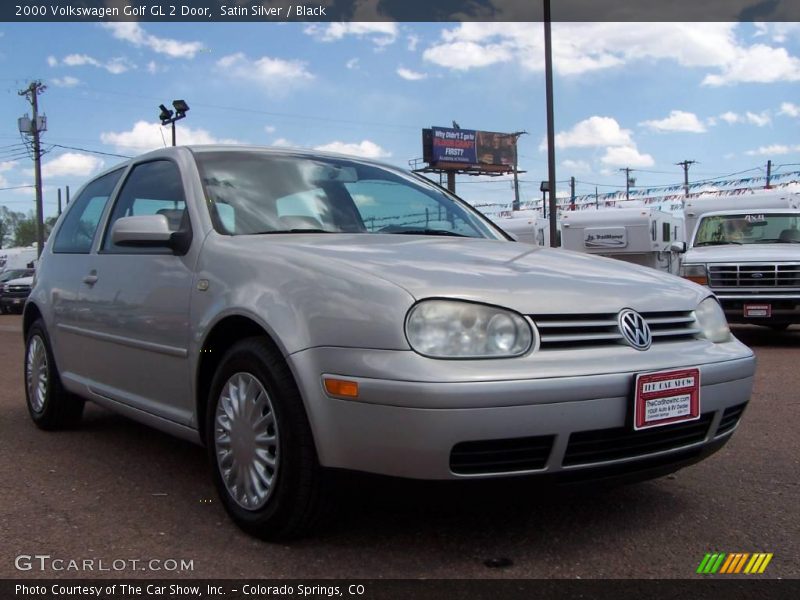 Satin Silver / Black 2000 Volkswagen Golf GL 2 Door