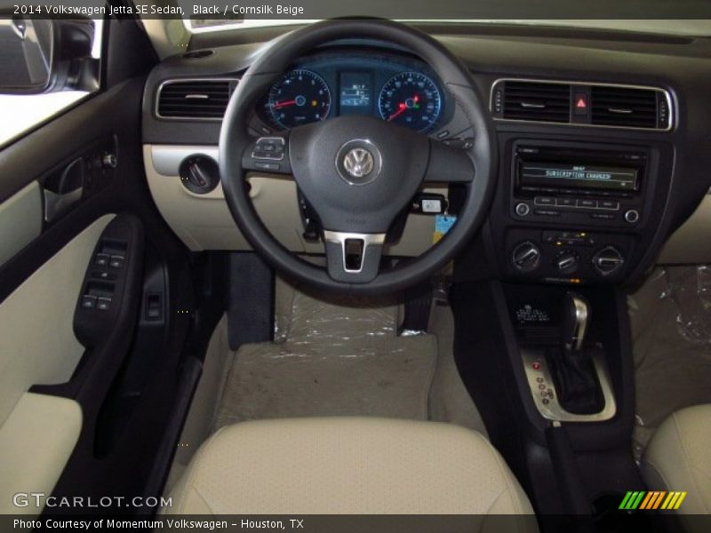 Black / Cornsilk Beige 2014 Volkswagen Jetta SE Sedan