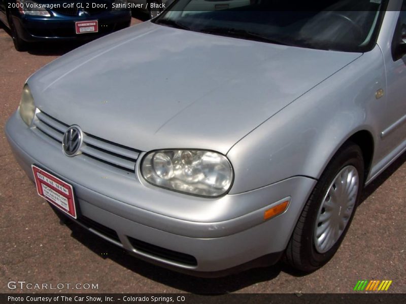 Satin Silver / Black 2000 Volkswagen Golf GL 2 Door