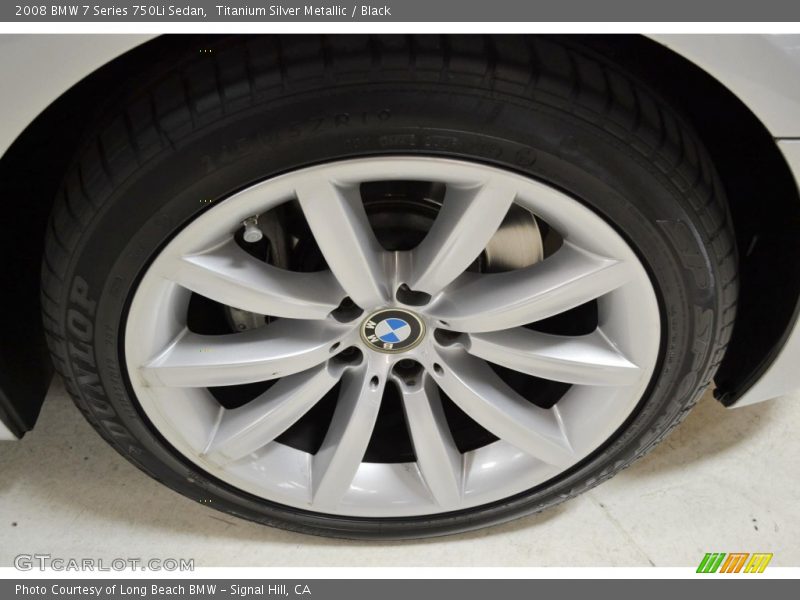 Titanium Silver Metallic / Black 2008 BMW 7 Series 750Li Sedan