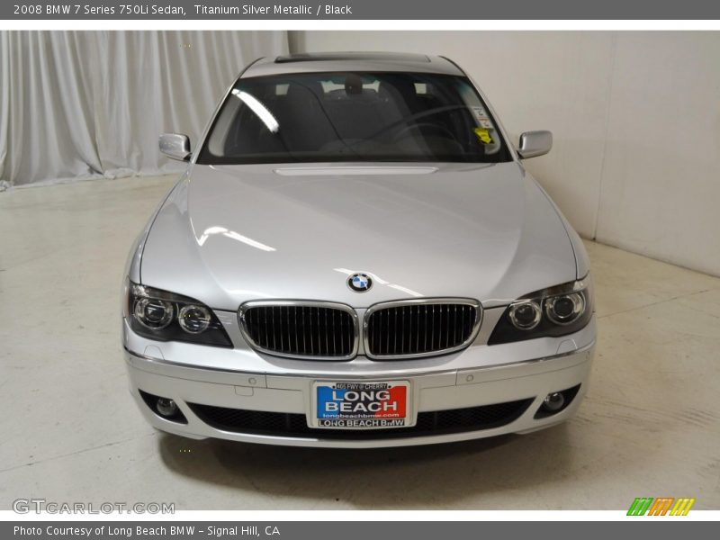 Titanium Silver Metallic / Black 2008 BMW 7 Series 750Li Sedan