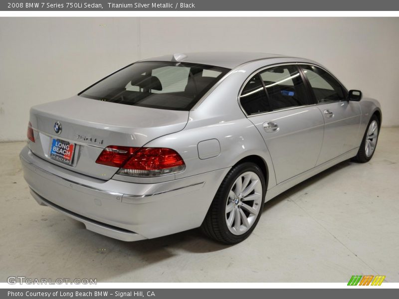 Titanium Silver Metallic / Black 2008 BMW 7 Series 750Li Sedan