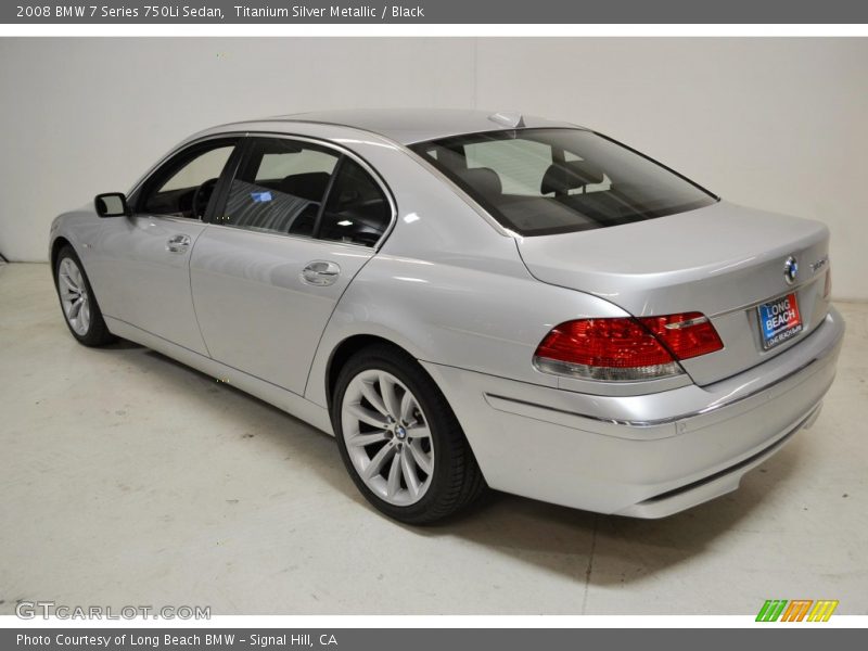 Titanium Silver Metallic / Black 2008 BMW 7 Series 750Li Sedan