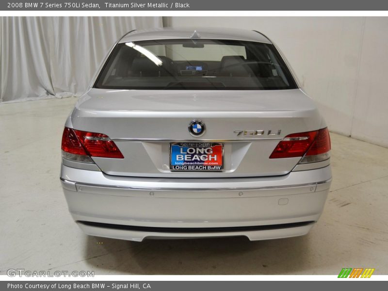 Titanium Silver Metallic / Black 2008 BMW 7 Series 750Li Sedan