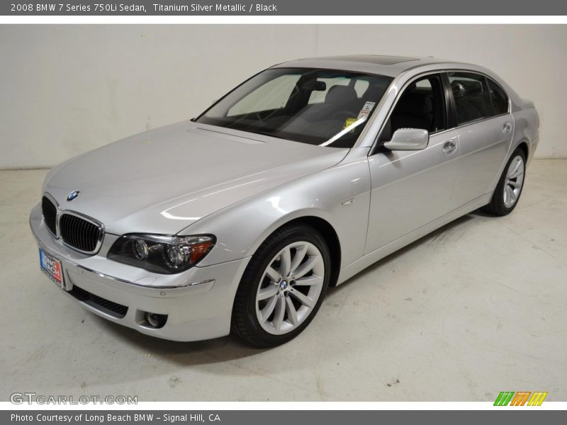 Titanium Silver Metallic / Black 2008 BMW 7 Series 750Li Sedan