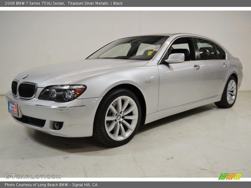 Titanium Silver Metallic / Black 2008 BMW 7 Series 750Li Sedan