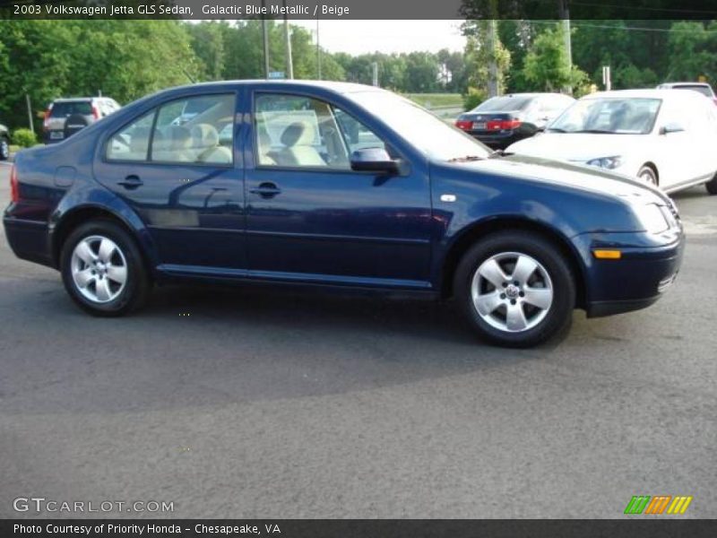 Galactic Blue Metallic / Beige 2003 Volkswagen Jetta GLS Sedan